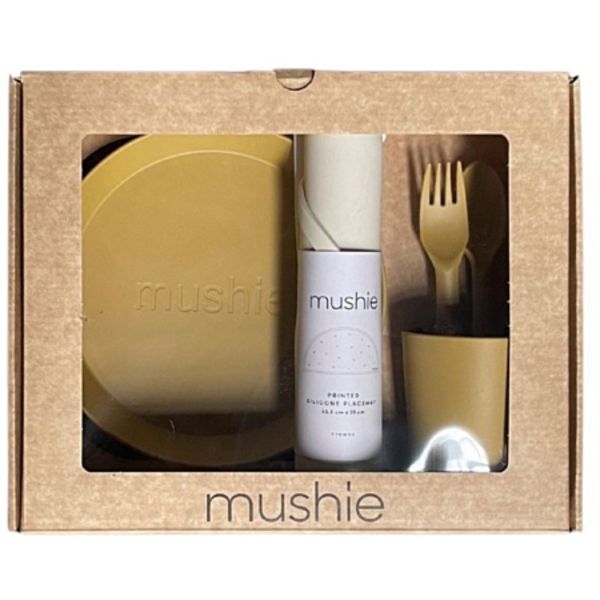 Coffret repas en silicone - Moutarde (5 pièces)