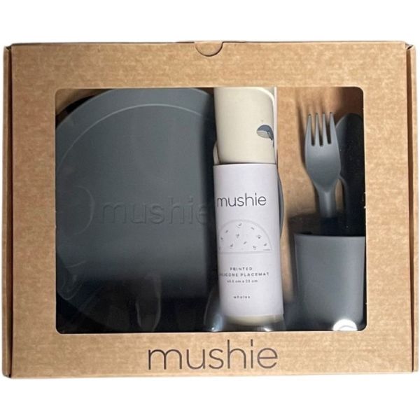 Coffret repas en silicone - Gris (5 pièces)