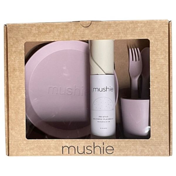 Coffret repas en silicone - Soft Lila (5 pièces)