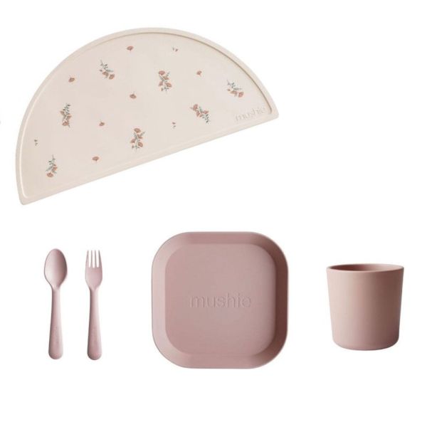 Coffret repas en silicone - Blush (5 pièces)