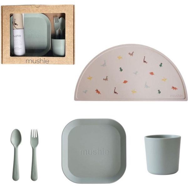Coffret repas en silicone - Sage (5 pièces)