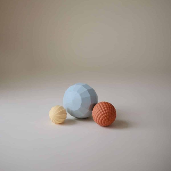 Lot de 3 balles sensorielles - Poudre Bleu
