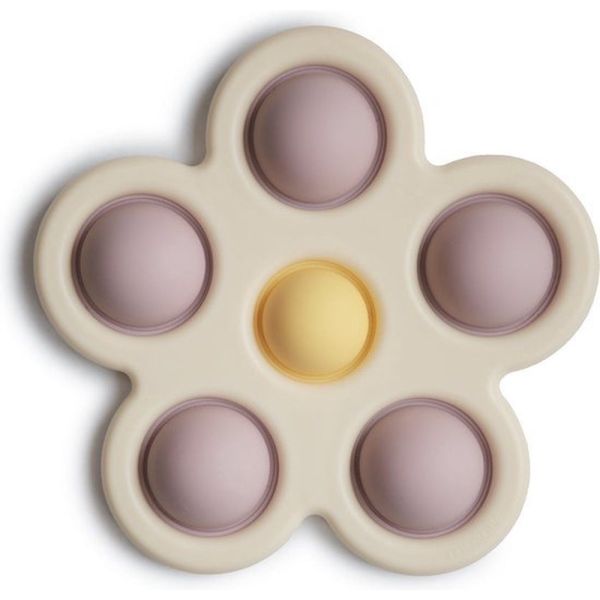Anneau de dentition fleur - Soft Lila / Daffodil / Ivory