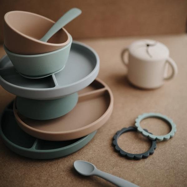 Bol ventouse en silicone - Cambridge blue
