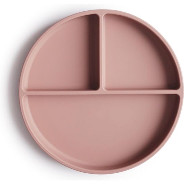 Assiette à compartiment en silicone - Blush