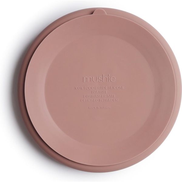 Assiette à compartiment en silicone - Blush