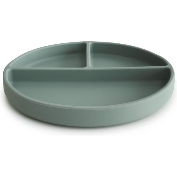 Assiette à compartiment en silicone - Cambridge blue