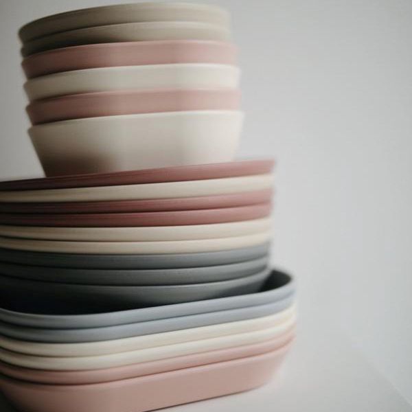 Assiette à compartiment en silicone - Cambridge blue