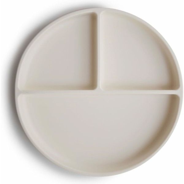 Assiette à compartiment en silicone - Ivory