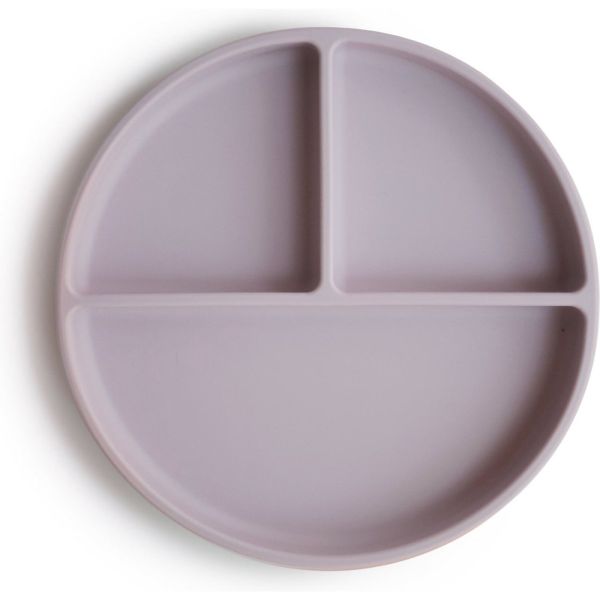 Assiette à compartiment en silicone - Soft Lila
