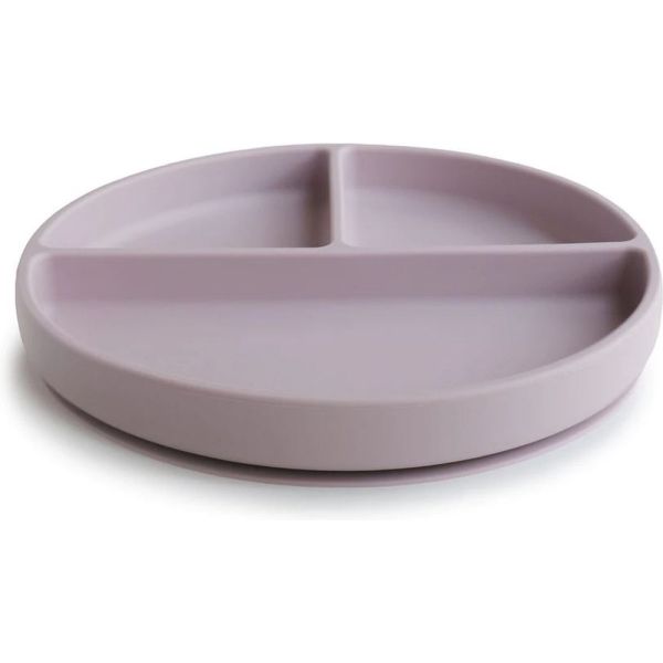 Assiette à compartiment en silicone - Soft Lila