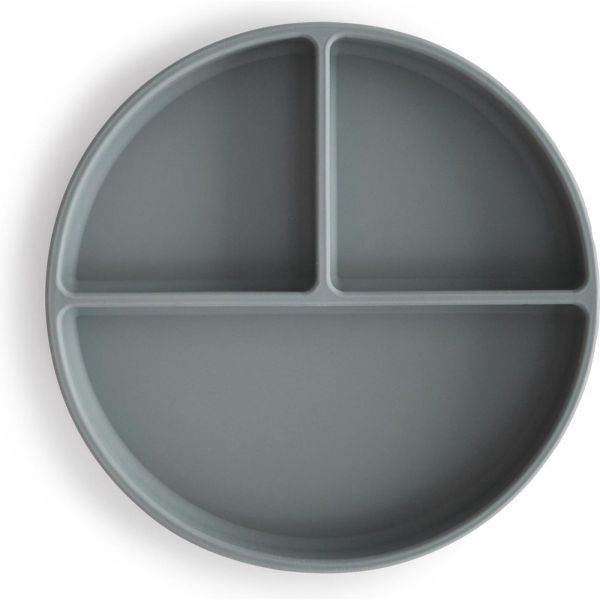 Assiette à compartiment en silicone - Stone