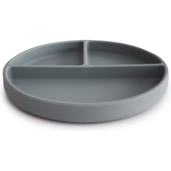 Assiette à compartiment en silicone - Stone