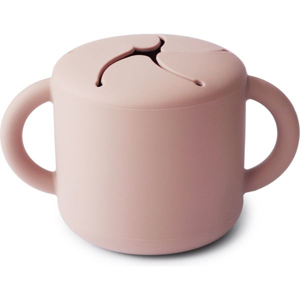 Boîte à goûter en silicone avec poignées - Blush