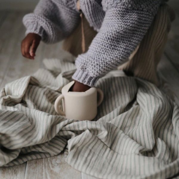 Boîte à goûter en silicone avec poignées - Blush