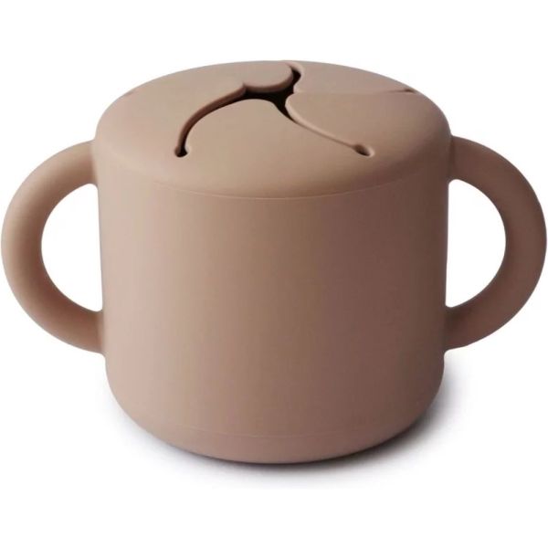 Boîte à goûter en silicone avec poignées - Natural