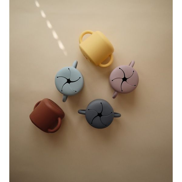 Boîte à goûter en silicone avec poignées - Pale Daffodil