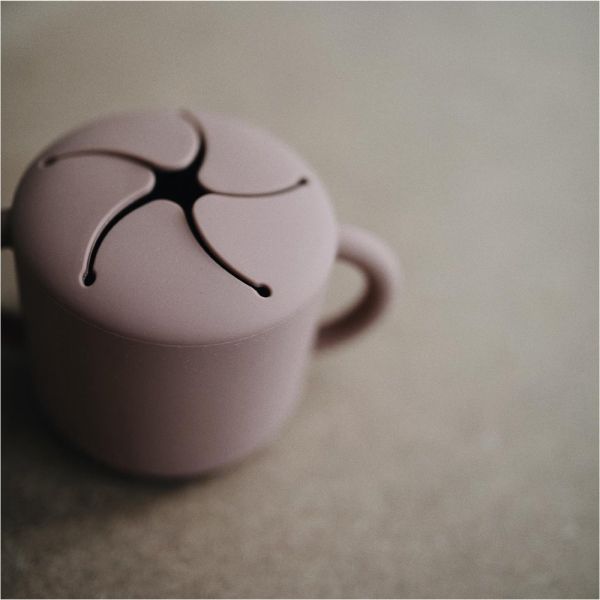 Boîte à goûter en silicone avec poignées - Soft Lila