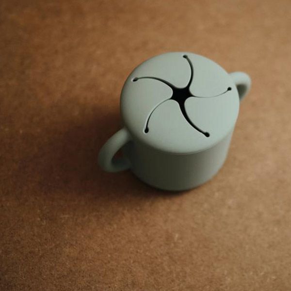 Boîte à goûter en silicone avec poignées - Stone