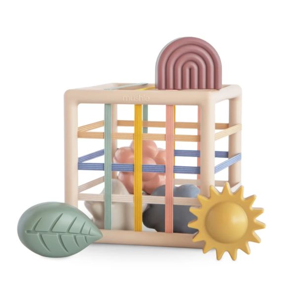 Boîte à formes avec élastiques