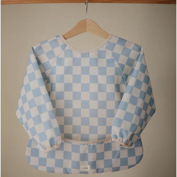 Bavoir avec manches Blue Check