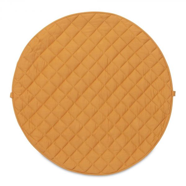 Sac à jouets / tapis d'éveil 2 en 1 en coton bio Mustard Chai Tea