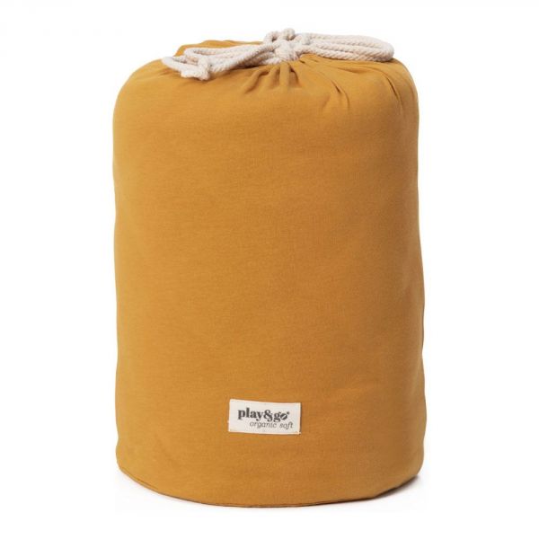 Sac à jouets / tapis d'éveil 2 en 1 en coton Bio Mustard Chai Tea