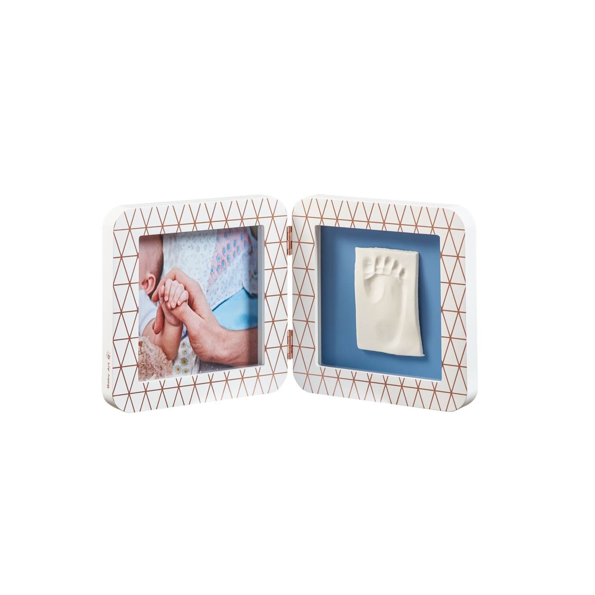 Baby Art Cadre Empreinte Bebe 2 Volets My Baby Touch Blanc Cuivre Made In Bebe