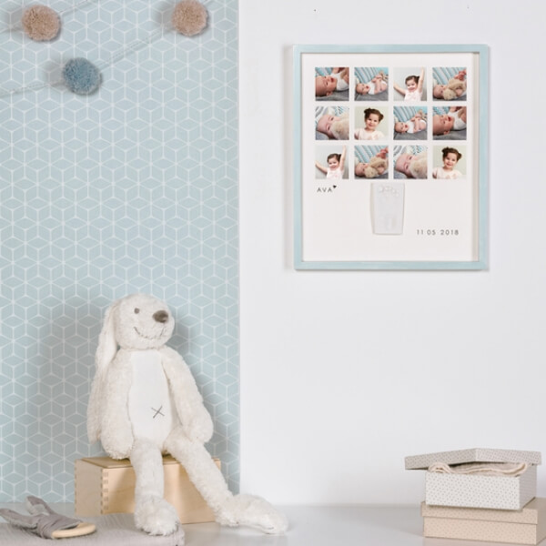 Baby Art Cadre Ma Premiere Annee Blanc Bleu Made In Bebe