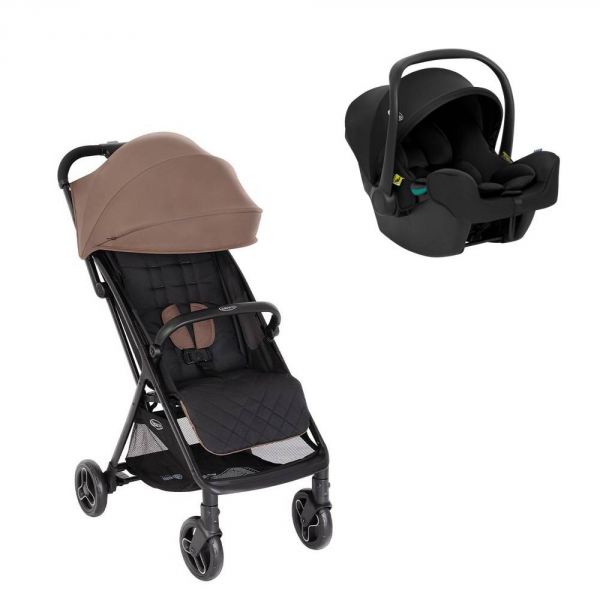 Poussette duo Myavo Fossil + siège auto SnugLite Midnight