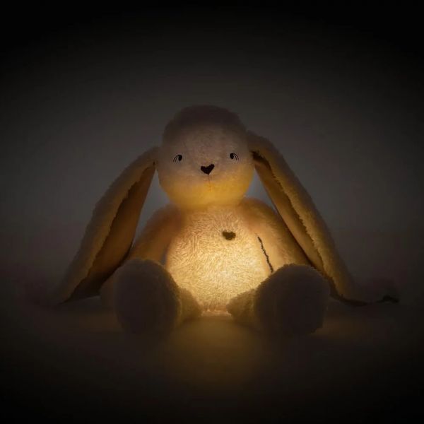 Peluche Lapin veilleuse et bruits blancs Ecru-Grey