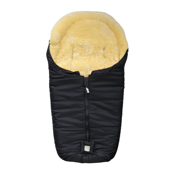 Chancelière pour siège-auto bébé en peau d'agneau NAADJA - Noir