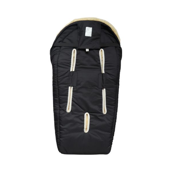 Chancelière pour siège-auto bébé en peau d'agneau NAADJA - Noir