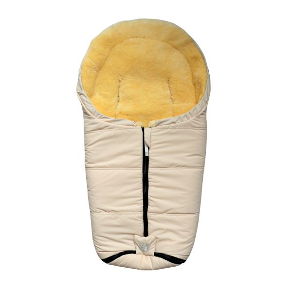 Chancelière pour siège-auto bébé en peau d'agneau NAADJA  - Crème