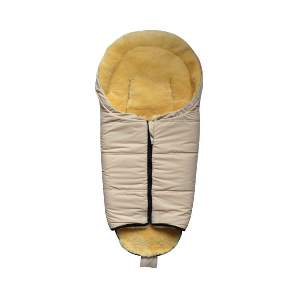 Chancelière pour siège-auto bébé en peau d'agneau NAADJA  - Crème