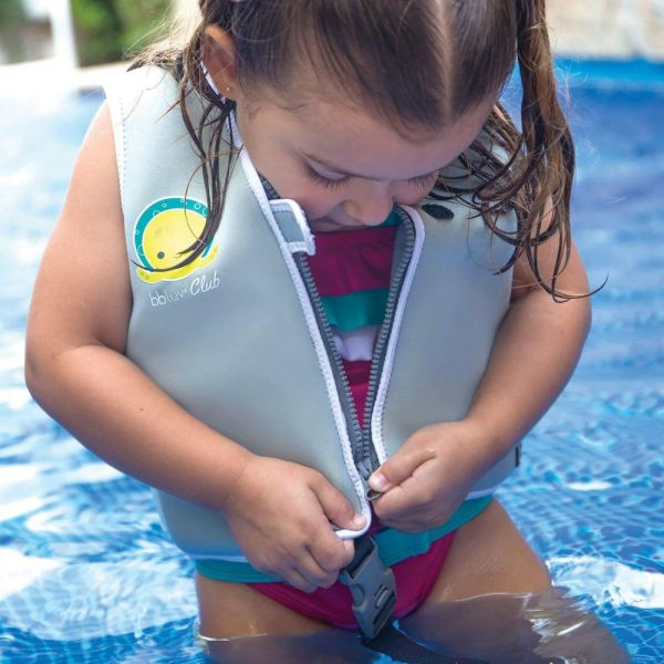 Näj Veste de natation évolutive en néoprène 1 - 3 ans Gris