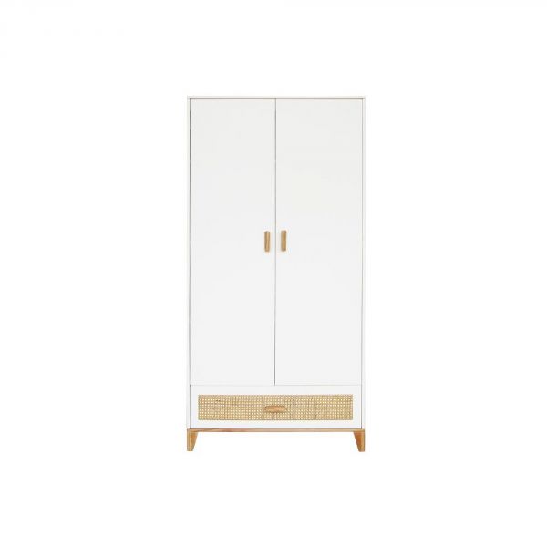 Armoire Nami cannage de rotin neige