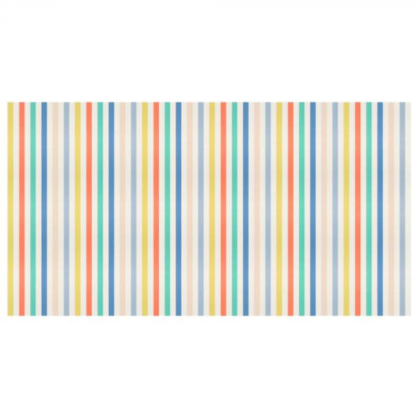 Nappe en papier à rayures Multicolore