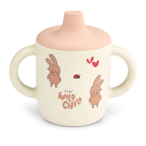 Tasse d'apprentissage à bec silicone 150 ml Neil Wild child Rose