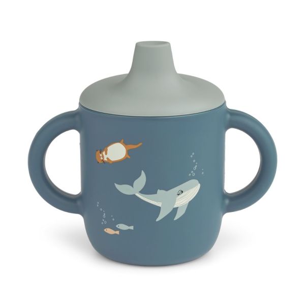 Tasse d'apprentissage à bec silicone 150 ml Neil Arctic Sea Ocean view