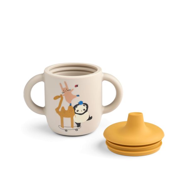 Tasse d'apprentissage à bec silicone 150 ml Neil Around the world Sandy