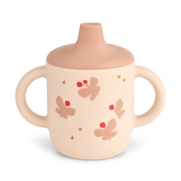 Tasse d'apprentissage à bec silicone 150 ml Neil Butterfly Apple blossom