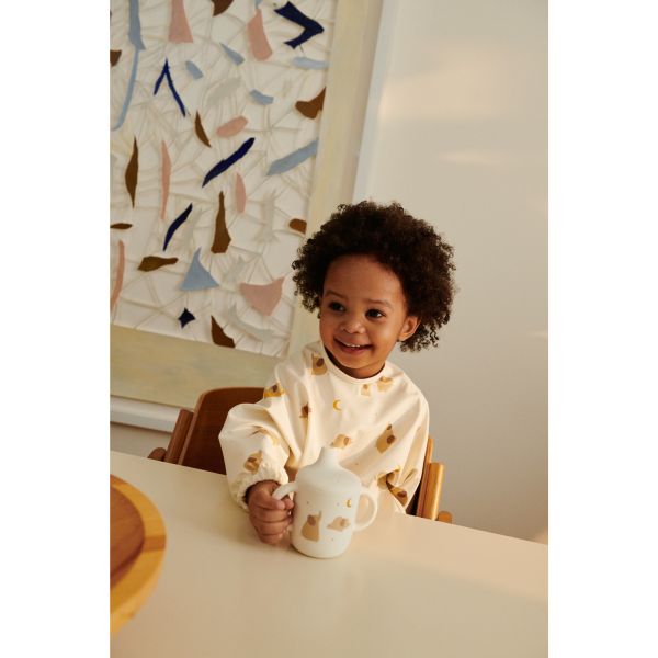 Tasse d'apprentissage à bec silicone 150 ml Neil Éléphant Crème de la crème