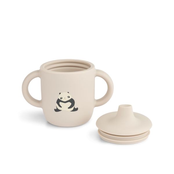 Tasse d'apprentissage à bec silicone 150 ml Neil Panda Sandy