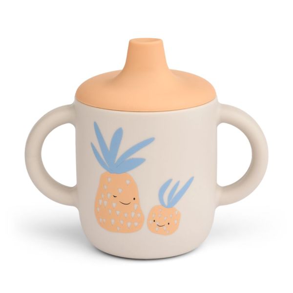 Tasse d'apprentissage à bec silicone 150 ml Neil Pineapple Sandy