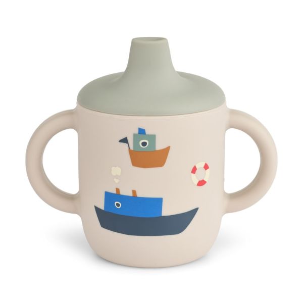 Tasse d'apprentissage à bec silicone 150 ml Neil Sailing Sandy