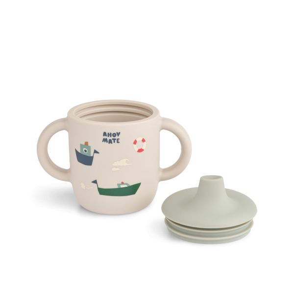 Tasse d'apprentissage à bec silicone 150 ml Neil Sailing Sandy