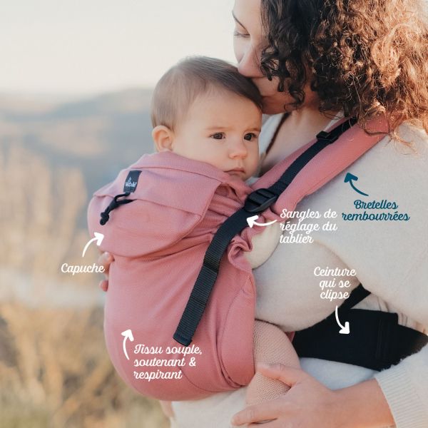 Porte bébé Néo Préformé Acajou