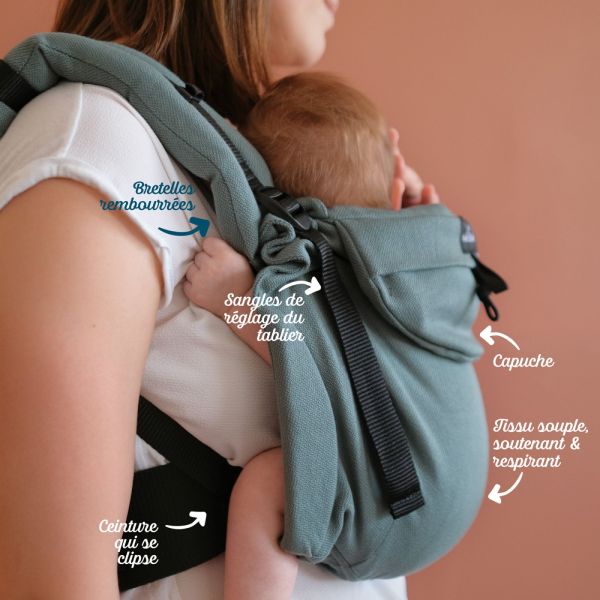 Porte bébé Néo Préformé Eucalyptus