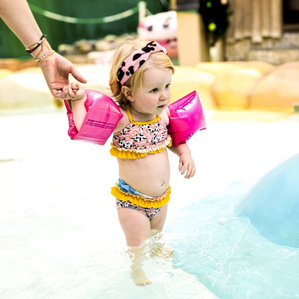 Brassards piscine enfant 0-2 ans - Rose néon